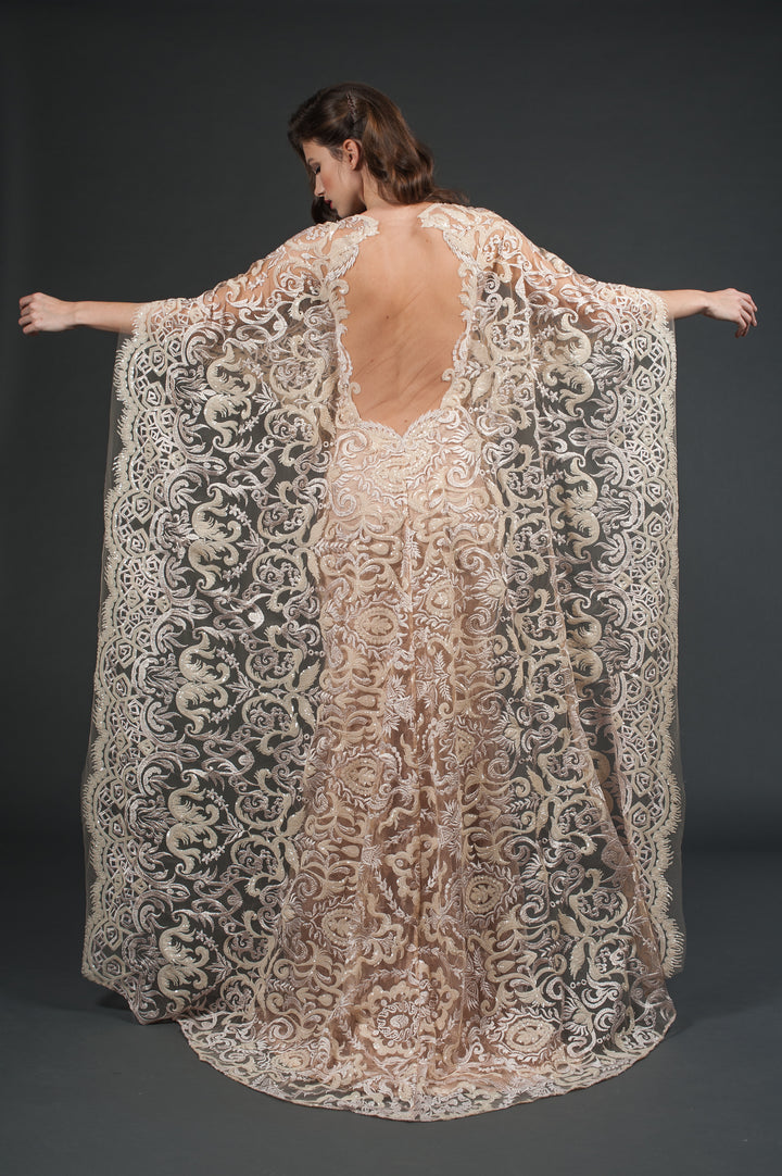 Couture Gown with Long Cape-1