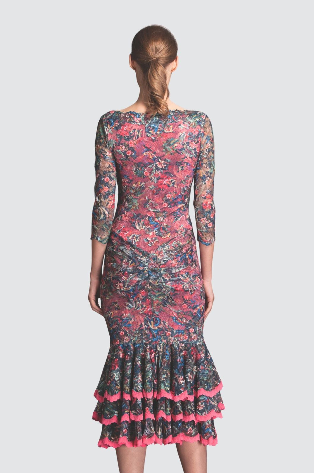 Ensemble assorti en dentelle bleu foncé