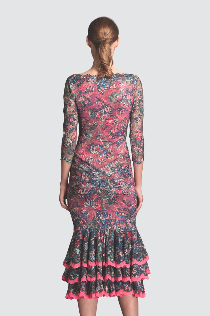 Ensemble assorti en dentelle bleu foncé