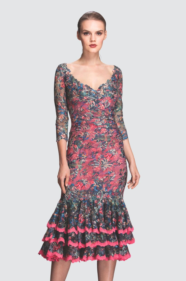 Ensemble assorti en dentelle bleu foncé