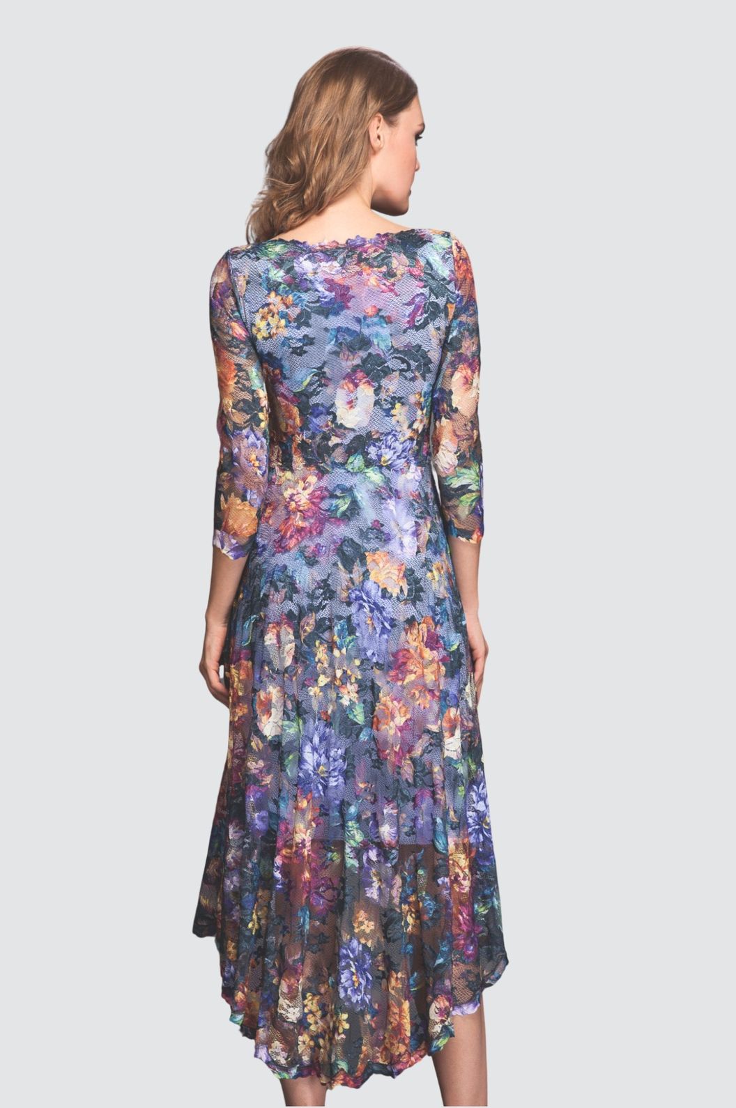 Ensemble assorti en dentelle bleu foncé