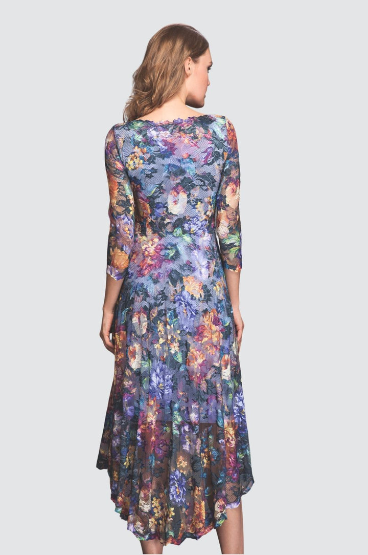 Ensemble assorti en dentelle bleu foncé