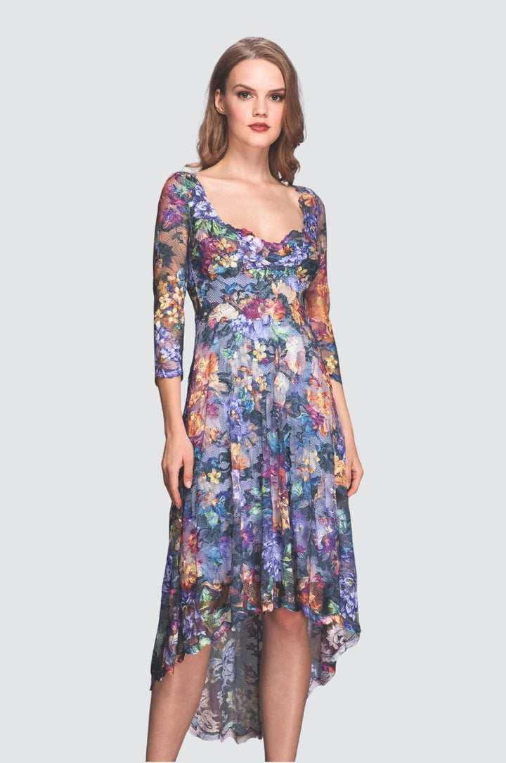 Ensemble assorti en dentelle bleu foncé