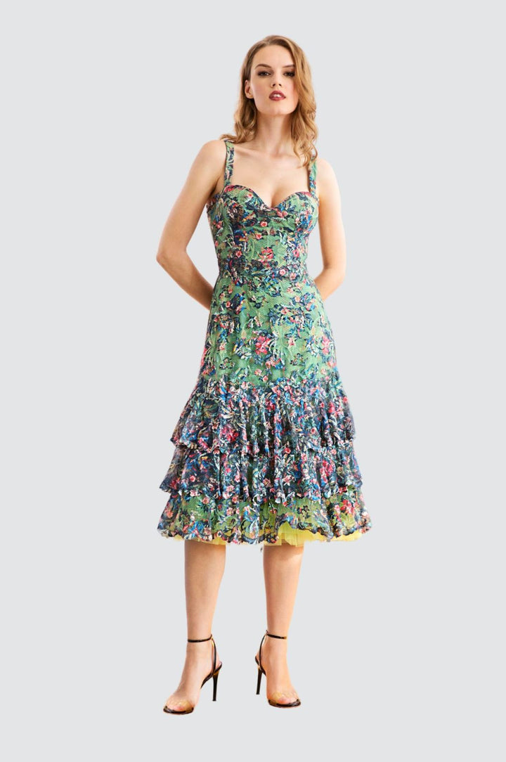 Ensemble assorti en dentelle bleu foncé