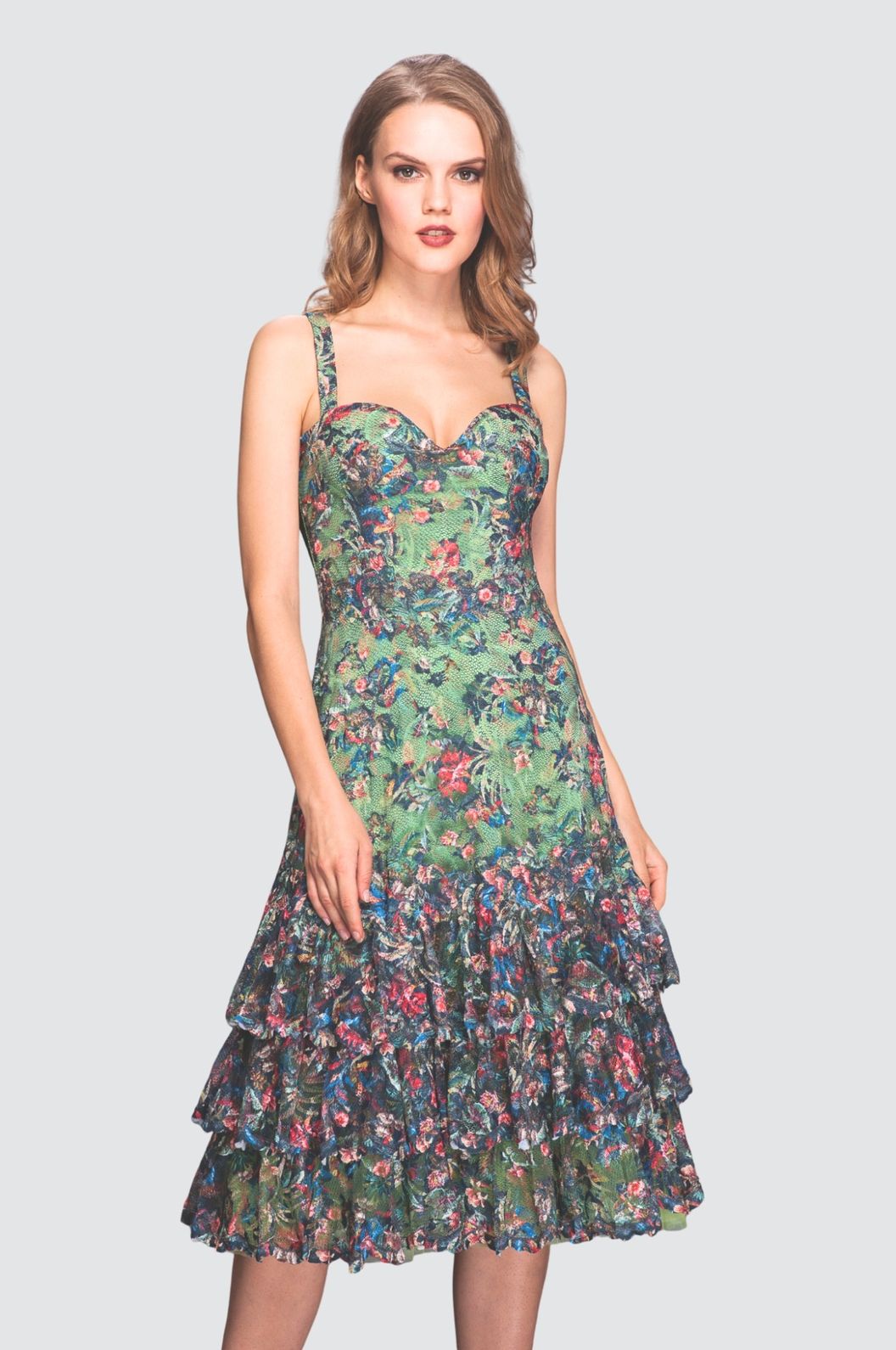 Ensemble assorti en dentelle bleu foncé