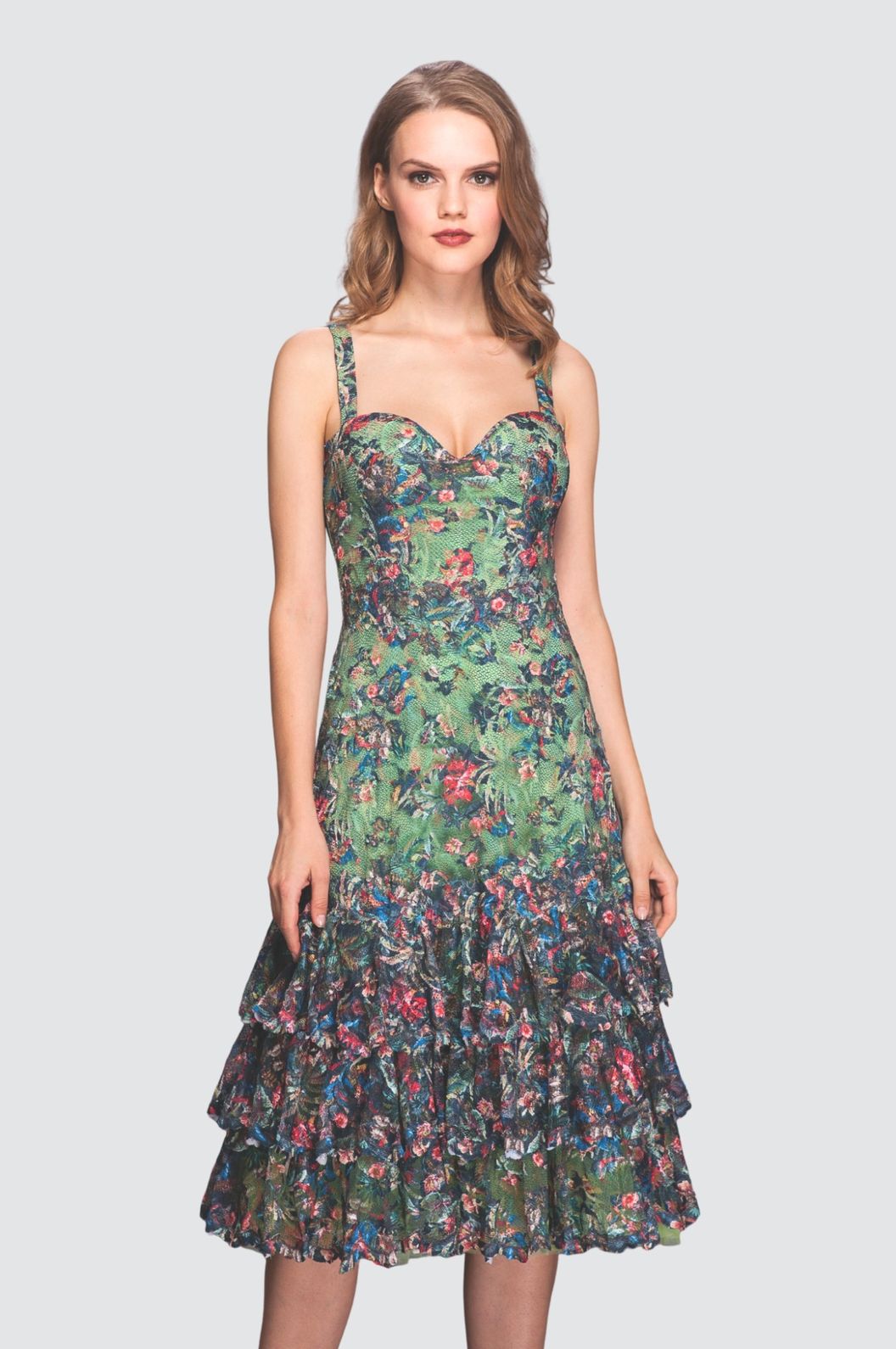 Ensemble assorti en dentelle bleu foncé