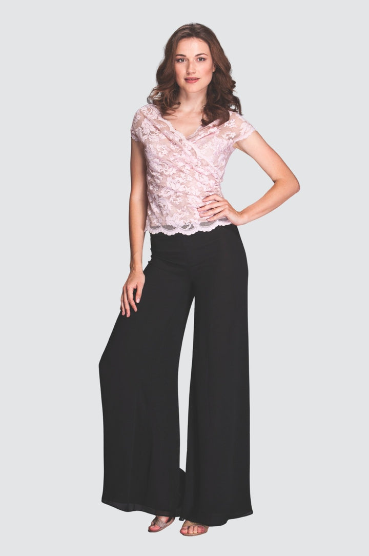 Haut court bustier en dentelle florale