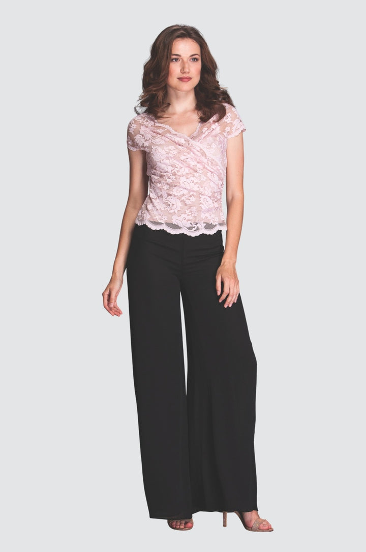 Haut court bustier en dentelle florale