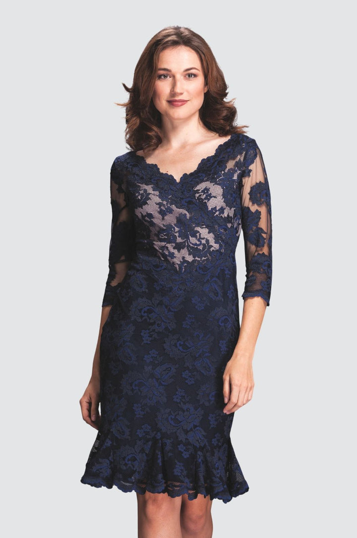 Lace Flare Midi Dress