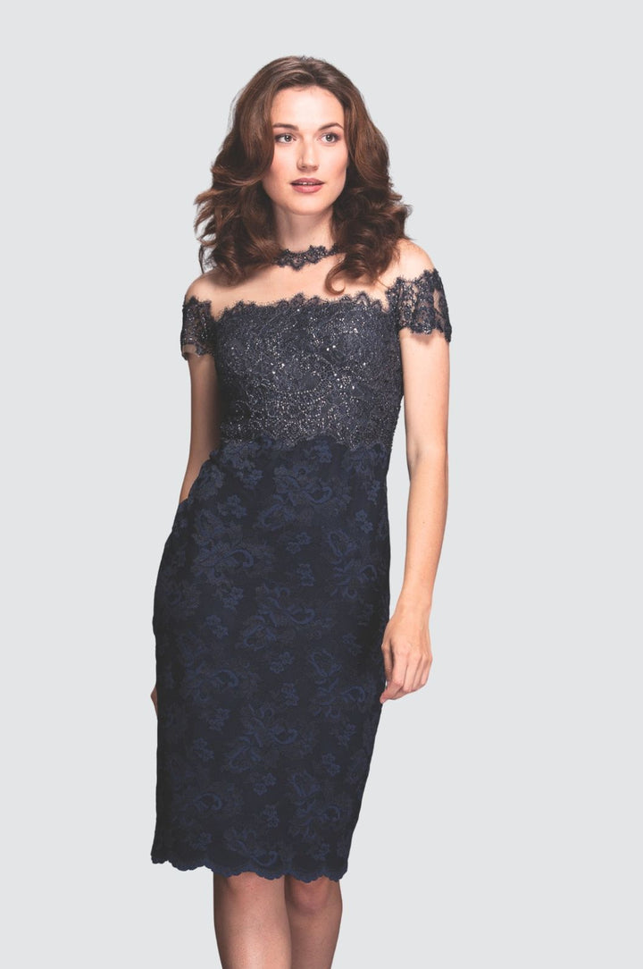 Fit-and-Flare Lace Midi Dress