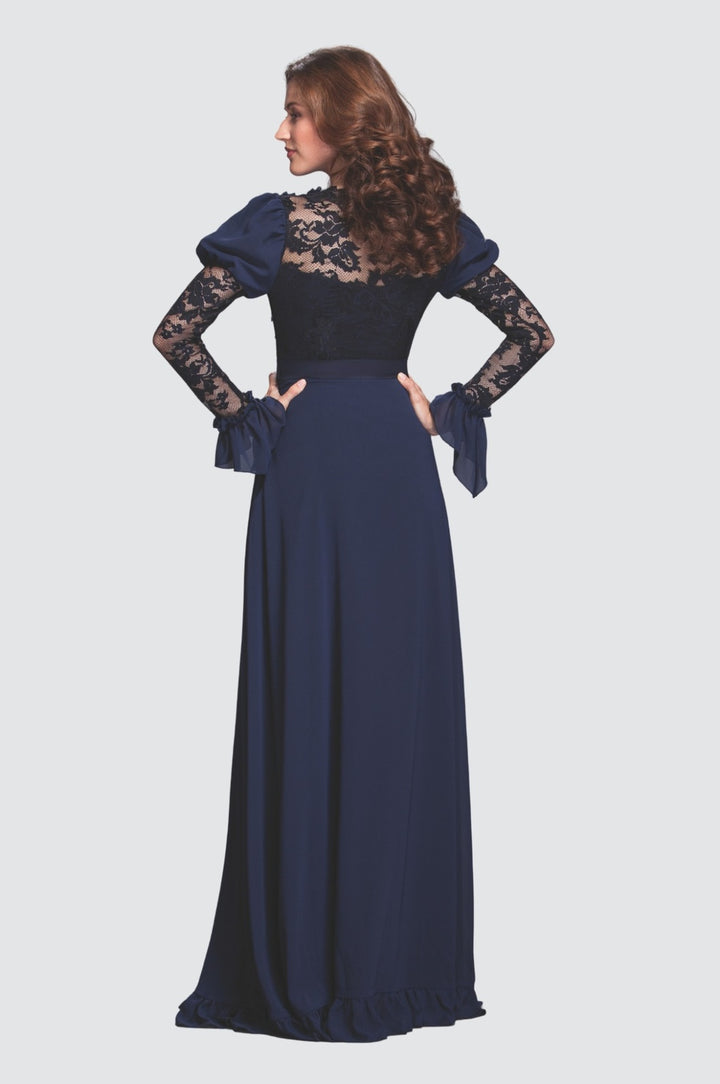 Dunkelblaues Spitzen-Set