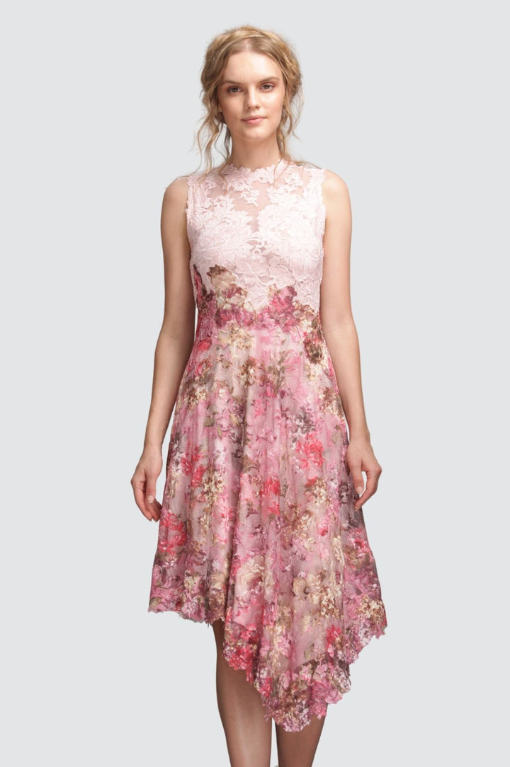 Robe jupe asymétrique bicolore