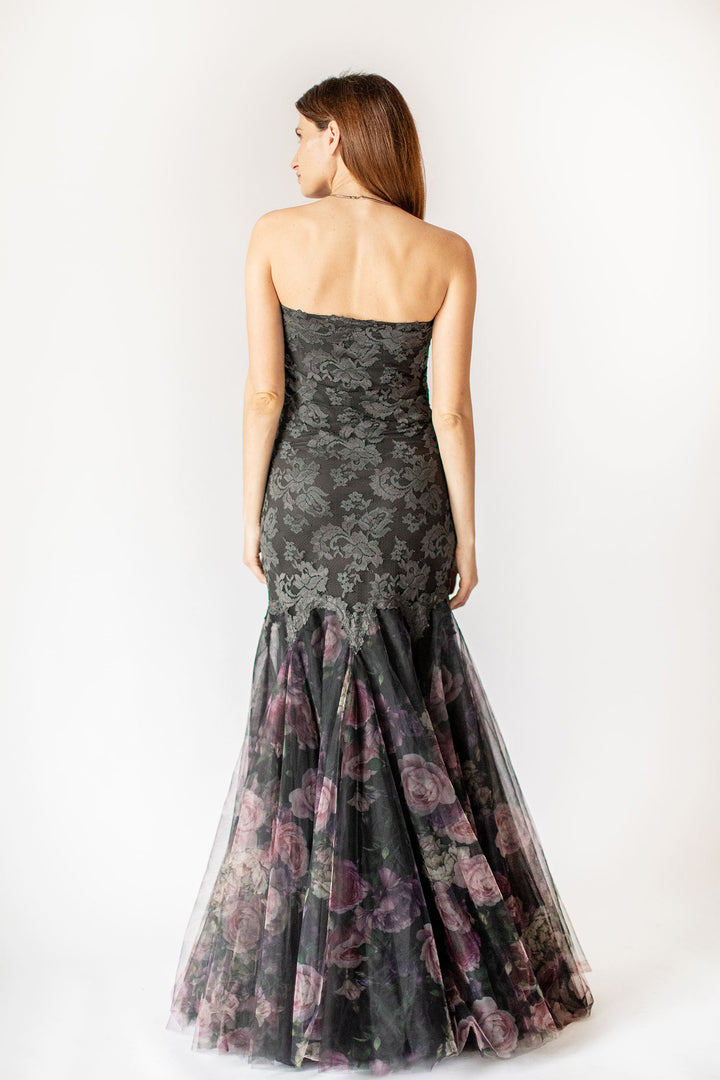 Floral Dreams Mermaid Lace Gown with Tulle