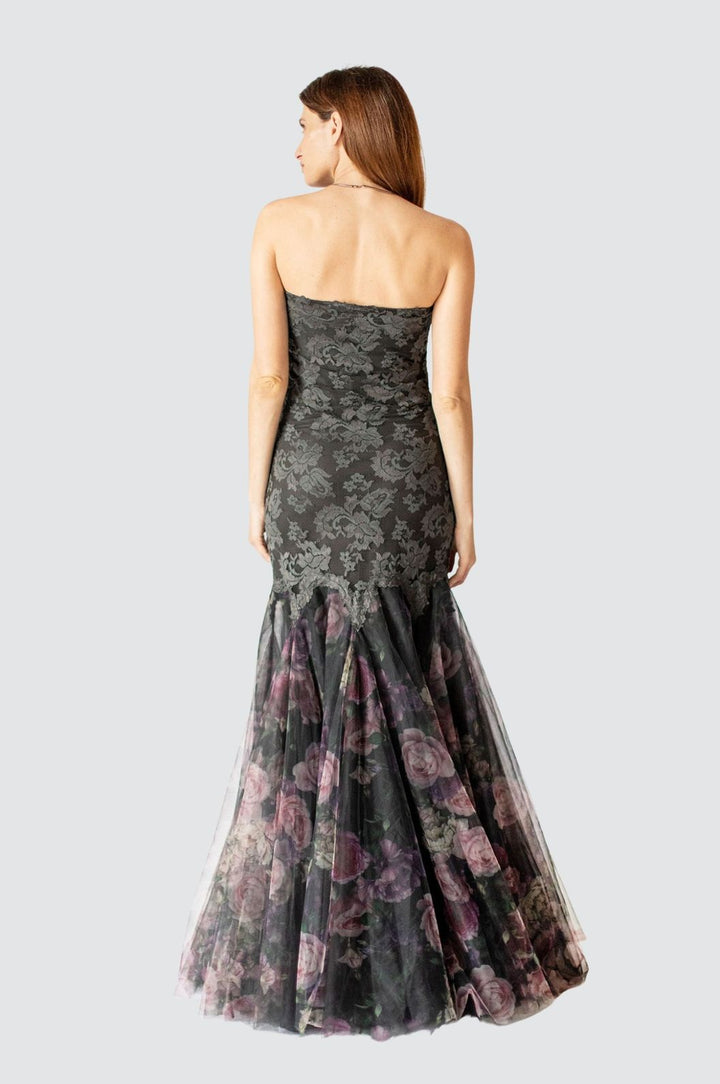 Floral Dreams Meerjungfrauenkleid aus Spitze mit Tüll