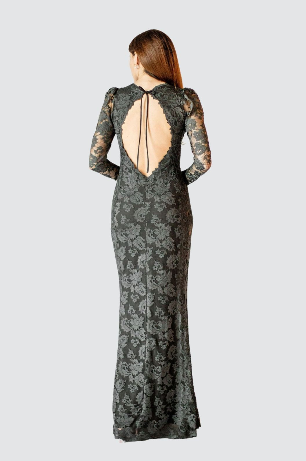 Robe en dentelle à manches longues Mystic Grey