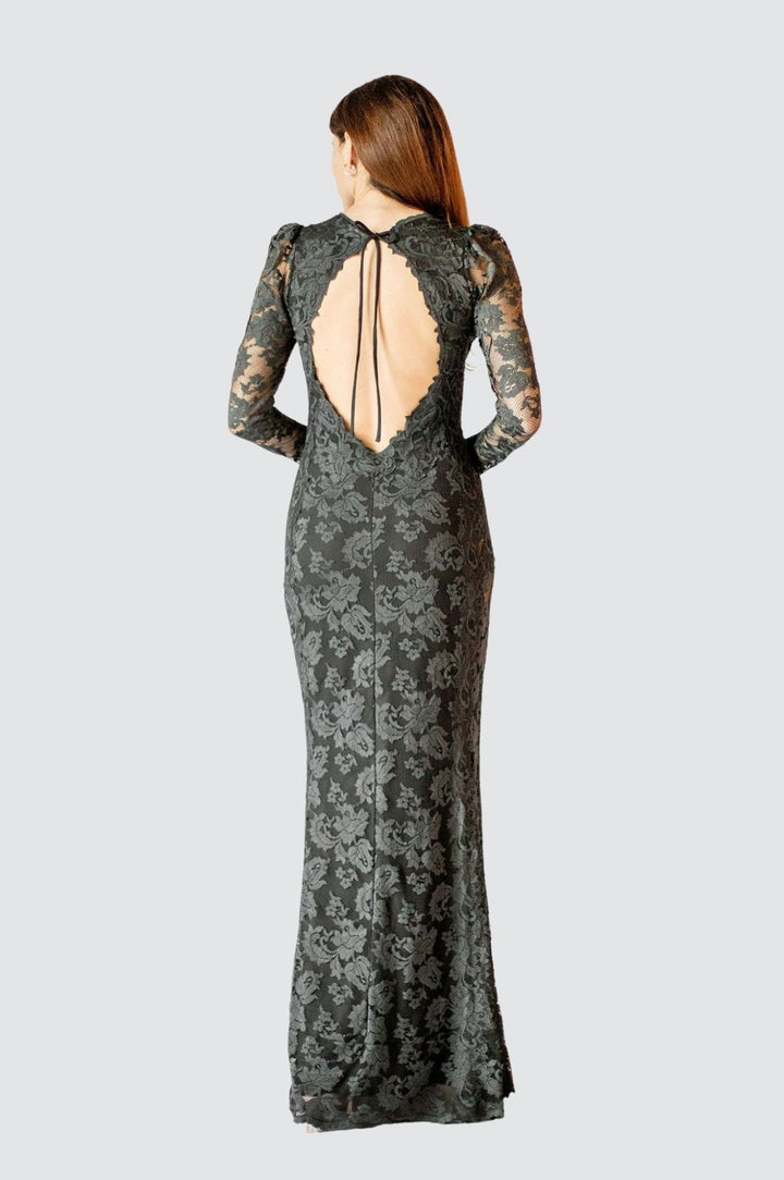 Robe en dentelle à manches longues Mystic Grey