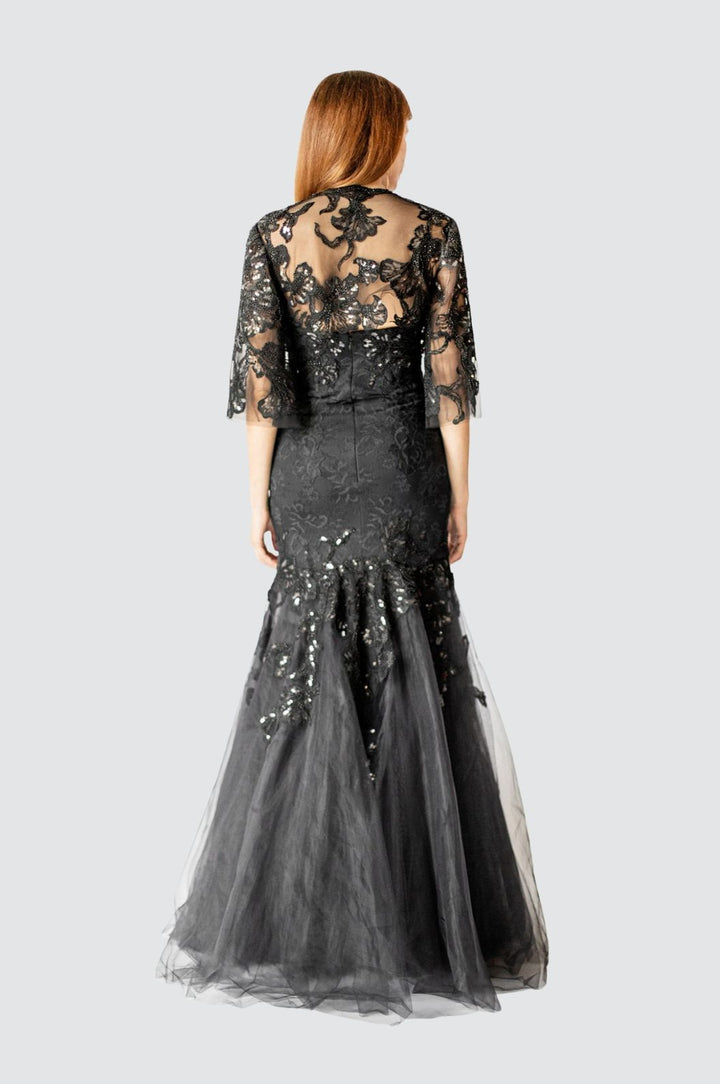 Noir – Trägerloses Meerjungfrauenkleid aus Tüll