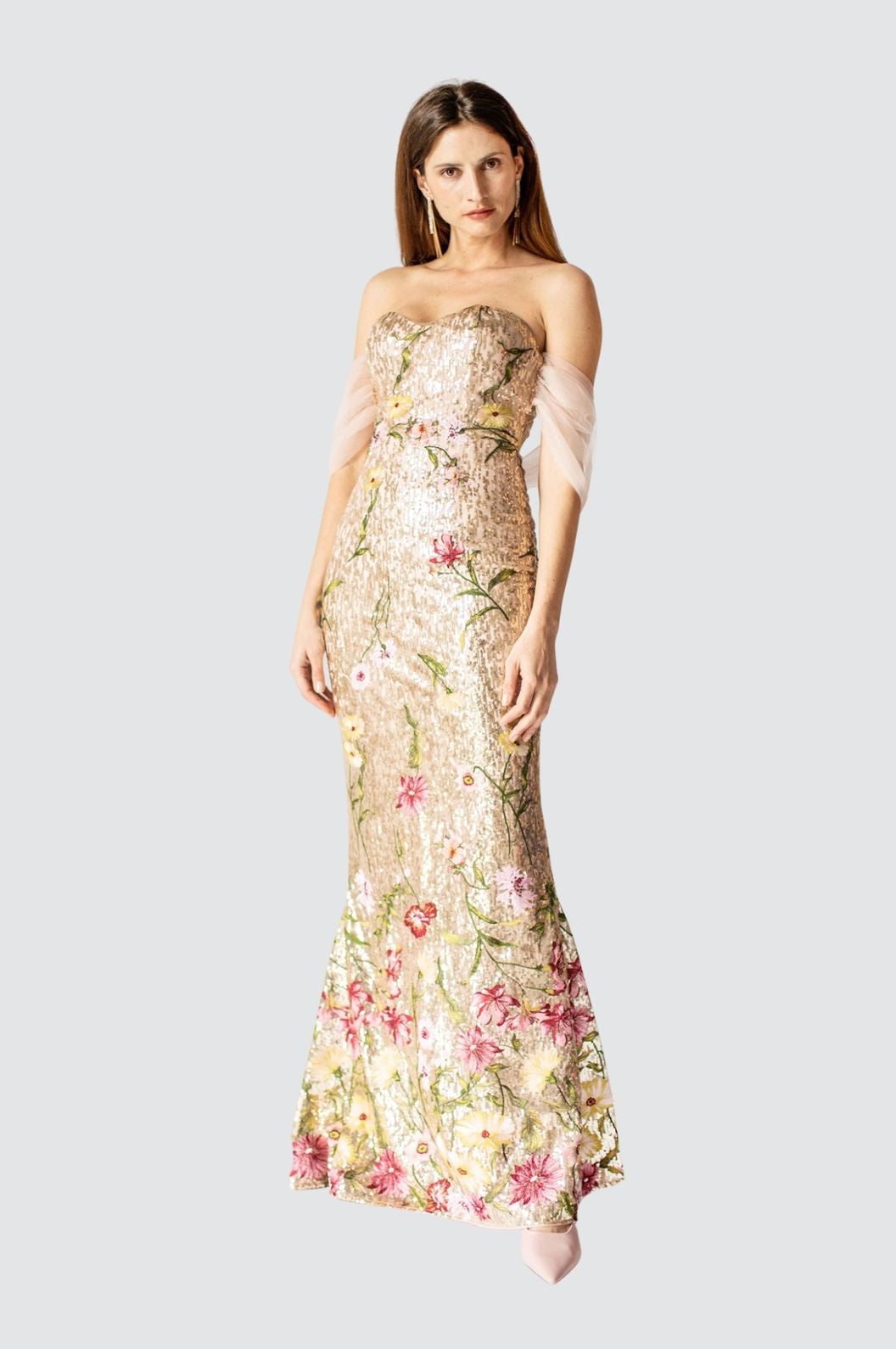 celestial dress gold Celestial Sparkle Corset Gown