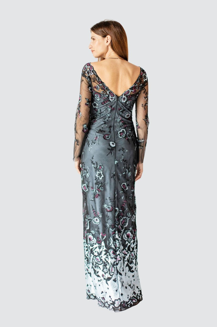Robe longue céleste chérie