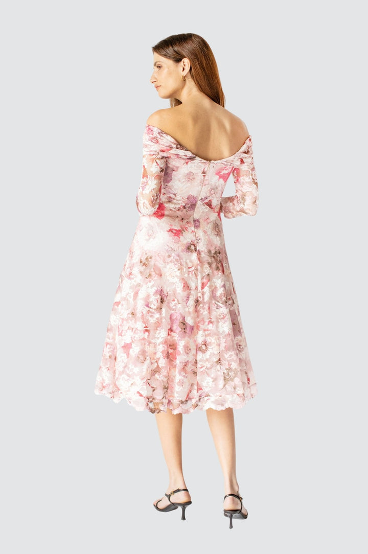 Rosie schulterfreies A-Linien-Kleid