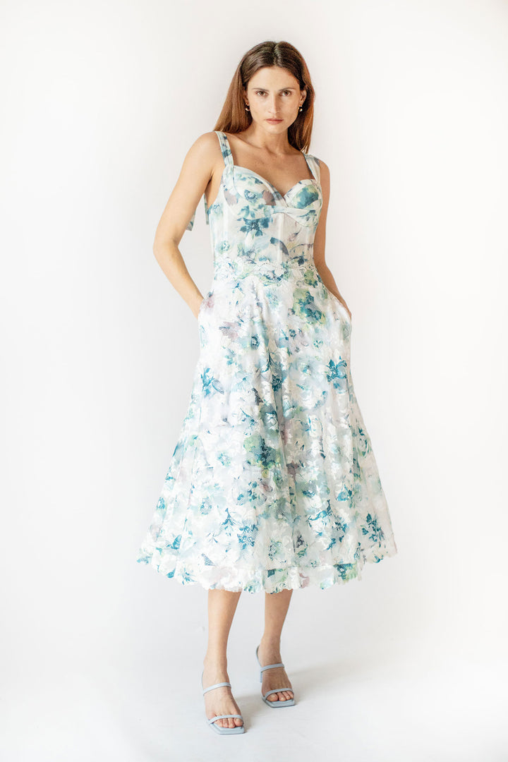 Soft Skylight A-line Dress