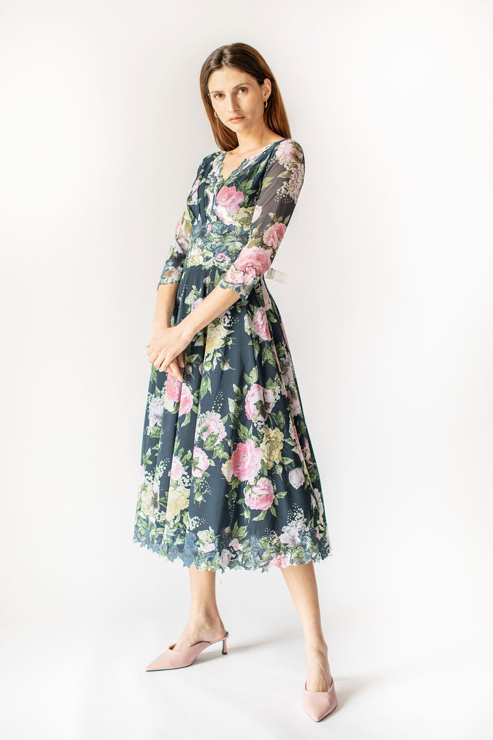 Pink Peony A-line Dress
