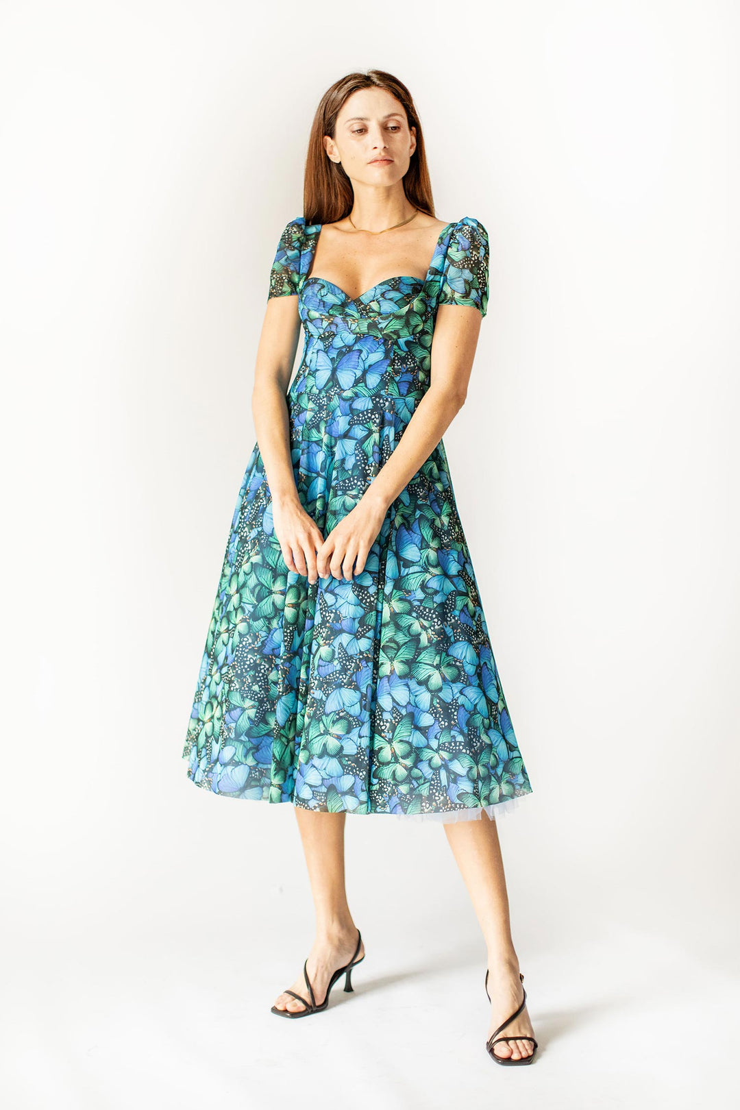 Sweetheart Short Sleeved Dress