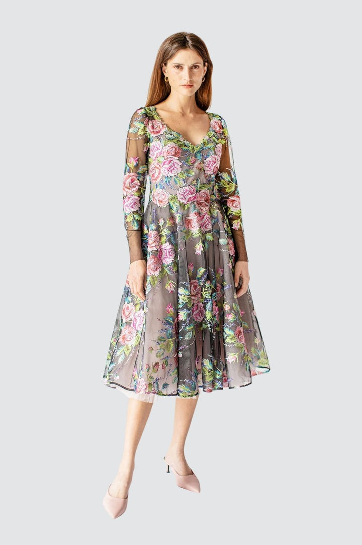 Robe col V Romance Rosie