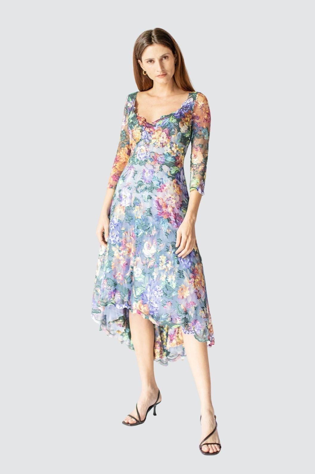 Robe trapèze asymétrique vintage hollandaise