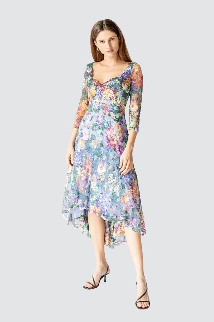 Robe trapèze asymétrique vintage hollandaise