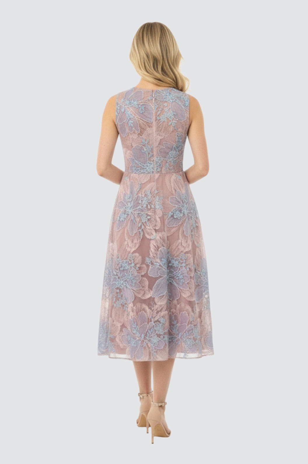 Pastel Blossom Midi Dress
