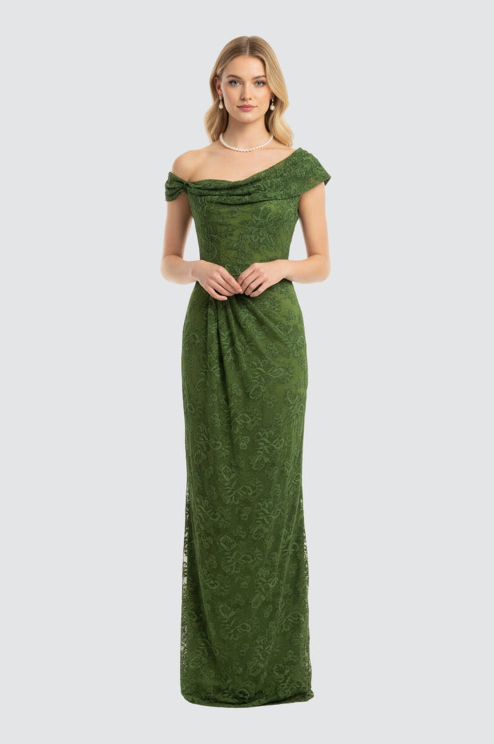 Lace Off-Shoulder Gown