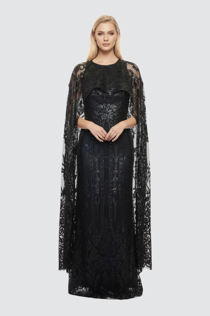Midnight Cape Gown
