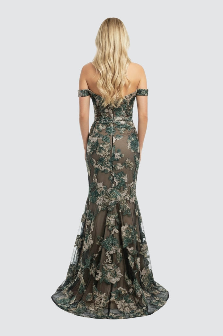 Gardenia Off-Shoulder Gown