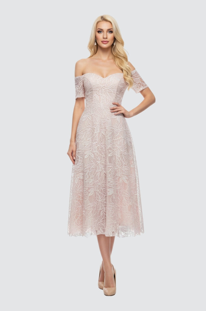 Petal Dune Off-Shoulder Dress