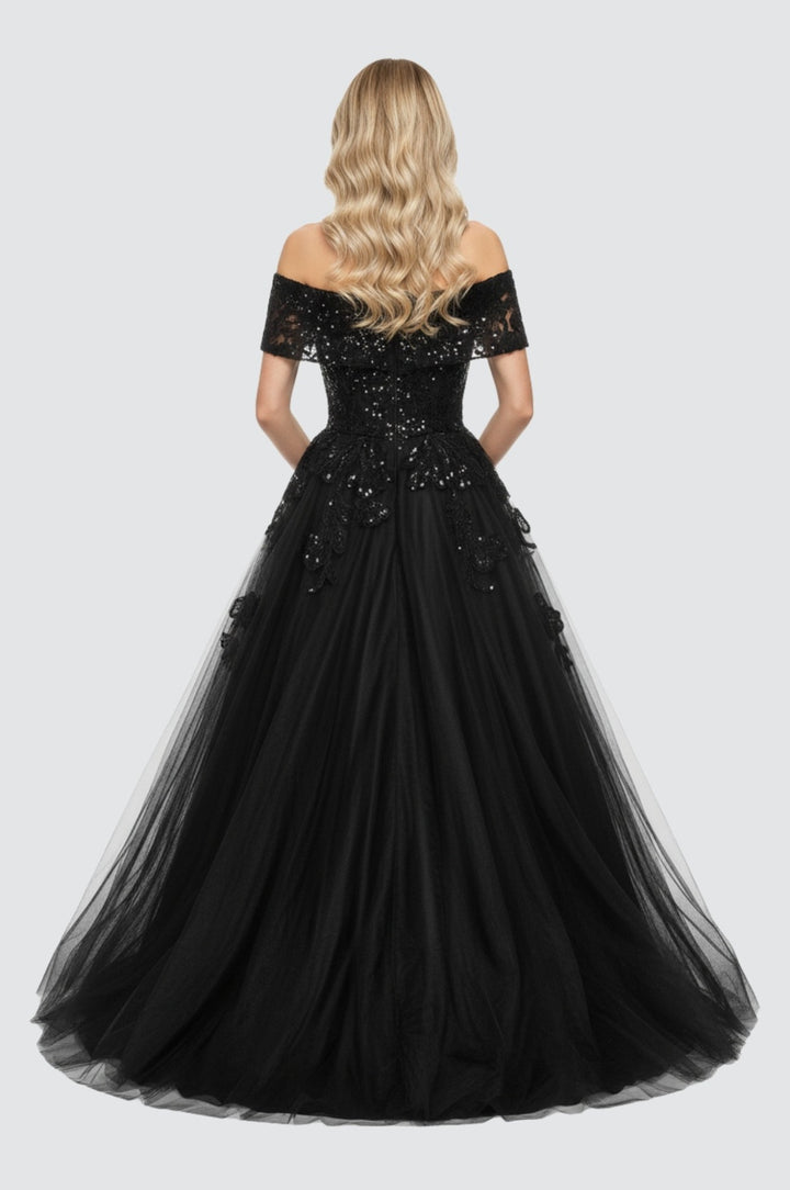Midnight Blossom Ballgown