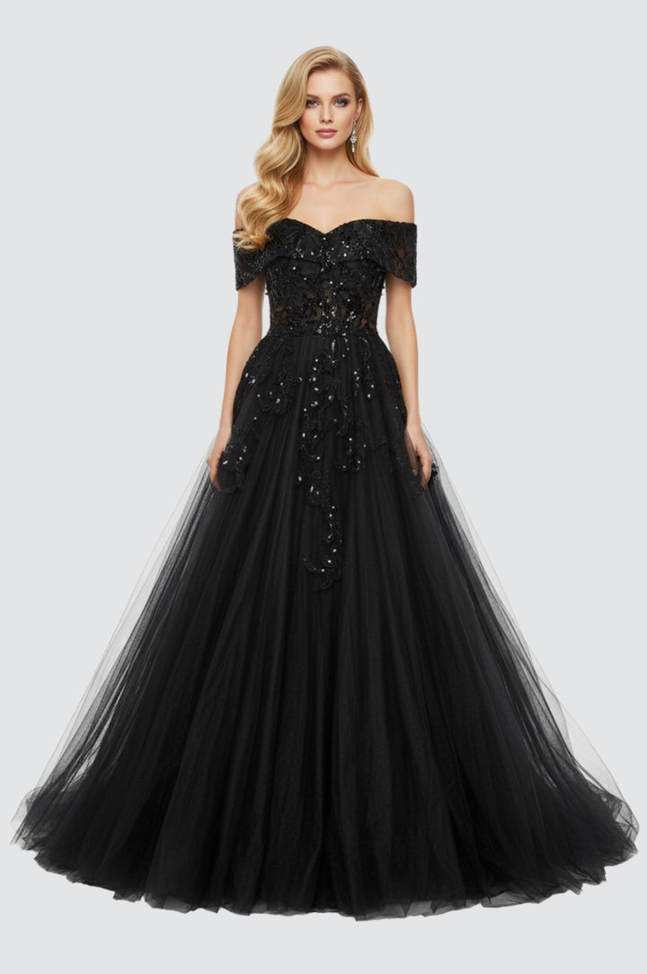 Midnight Blossom Ballgown