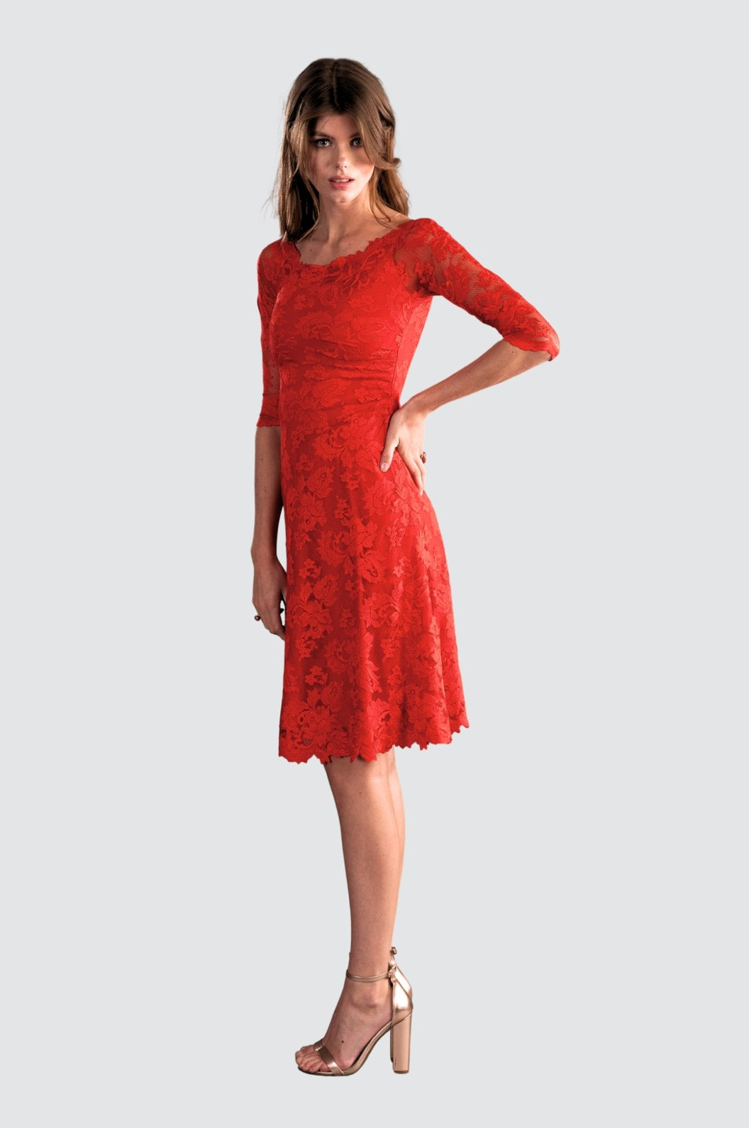 classic red cocktail dress Elegant red vintage evening dress/cocktail dress "Beverly"