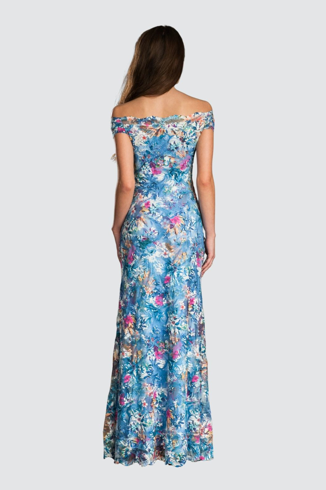 Langes, klassisches Off-Shoulder-Kleid