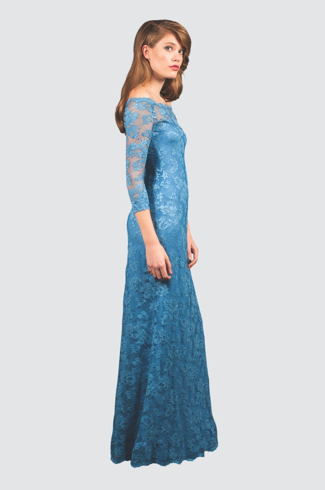 Off-Shoulder Lace Gown