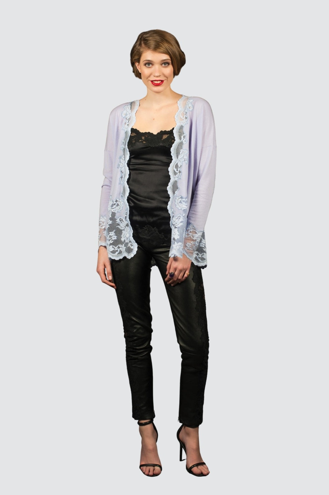 Cashmere & Lace Open Cardigan