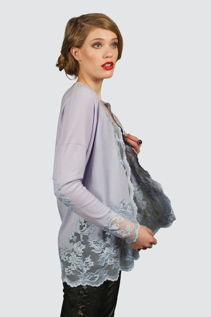 Cashmere & Lace Open Cardigan