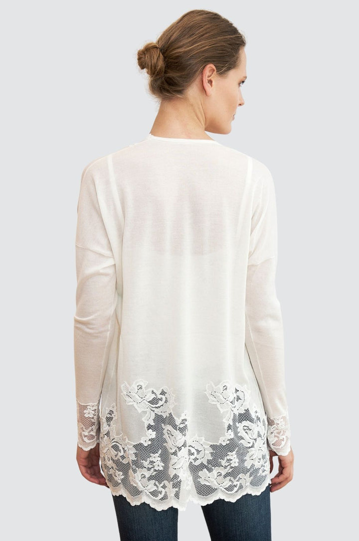 Cashmere & Lace Open Cardigan