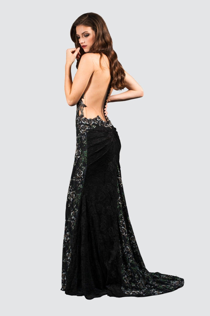 Black Ocean Mermaid Gown