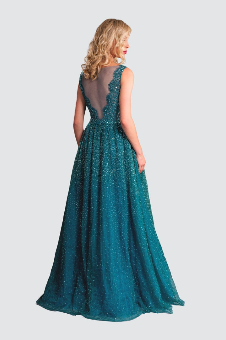 Ensemble assorti en dentelle bleu foncé