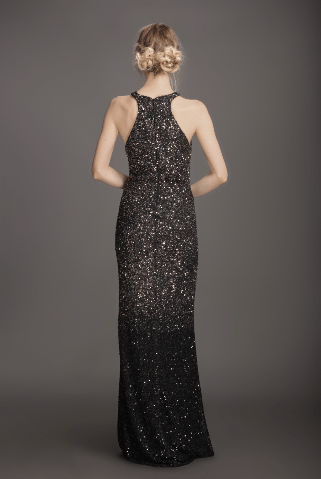 Stunning Black Sequin Halter Neck Gown Stunning Black Sequin Halter Neck Gown