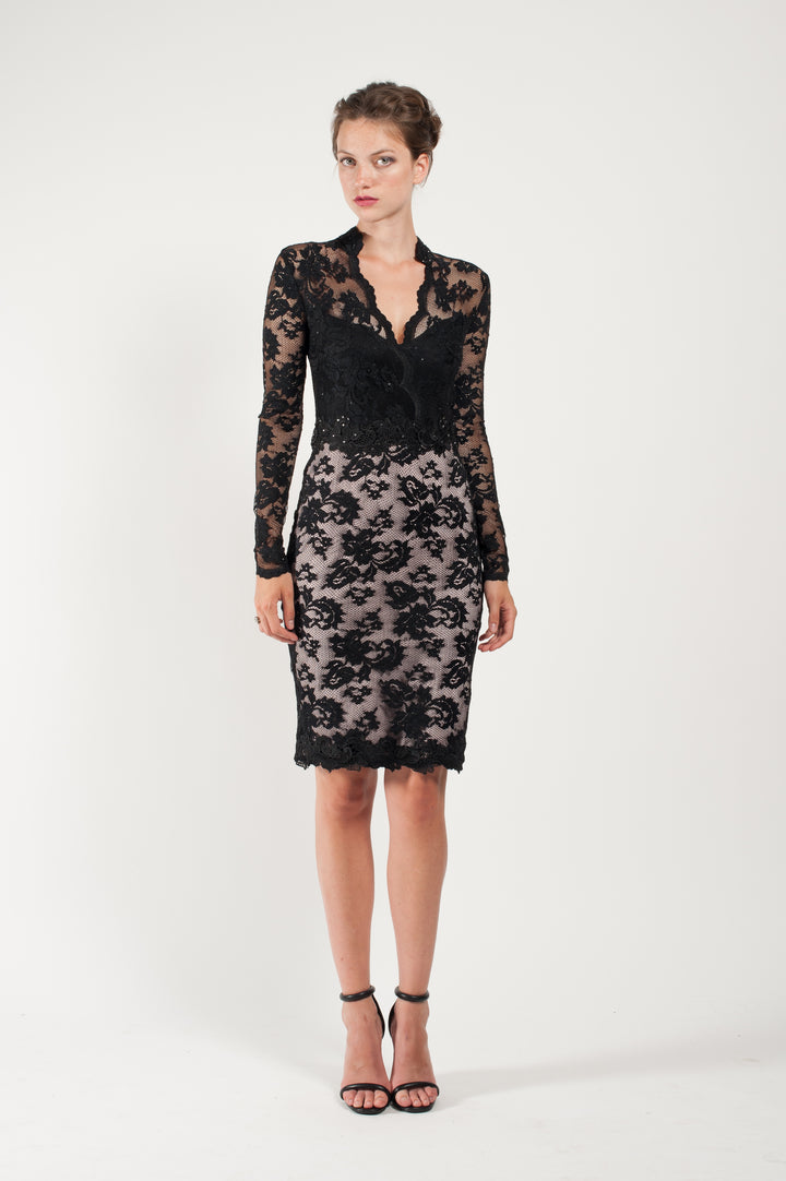 Victorian classic cocktail lace dress-0