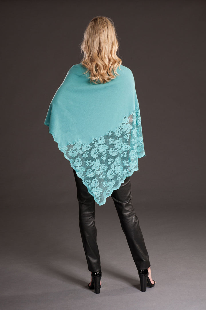 Turquoise Cashmere Cape-1