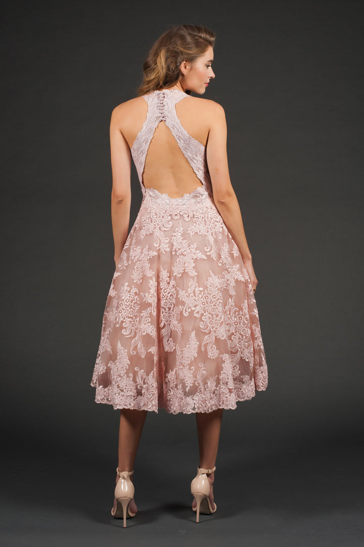 Cocktail Dress with Tulle Skirt-4