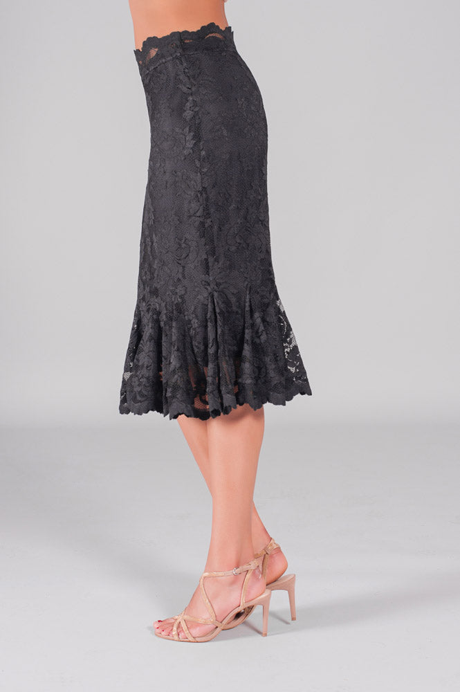 Fit and Flare Lace Skirt-1